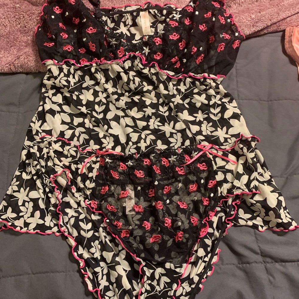 NWT sheer top and bottoms